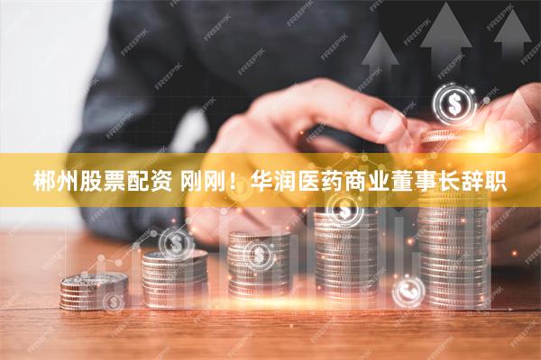 郴州股票配资 刚刚！华润医药商业董事长辞职