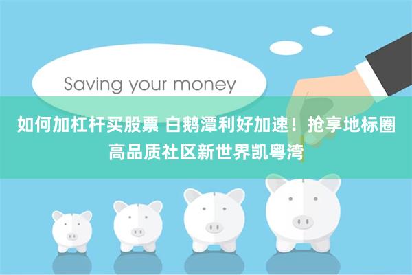 如何加杠杆买股票 白鹅潭利好加速！抢享地标圈高品质社区新世界凯粤湾